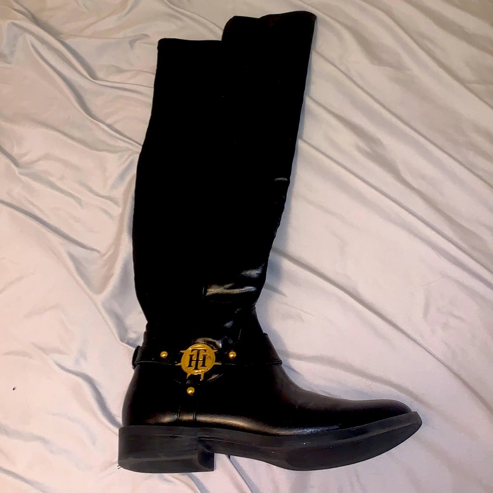 Tommy Hilfiger over the knee black boots